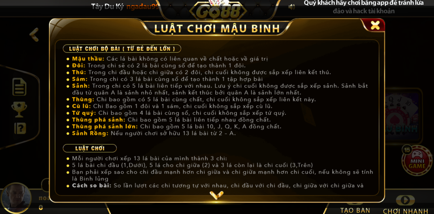 Hướng Dẫn Chơi Mậu Binh VVWin Chi Tiết Và Dễ Hiểu